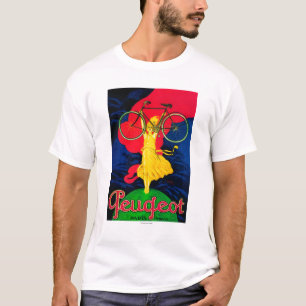 Camiseta Vintage PosterEurope de la bicicleta de Peugeot