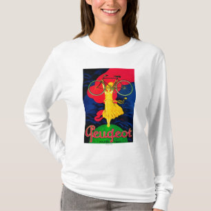 Camiseta Vintage PosterEurope de la bicicleta de Peugeot