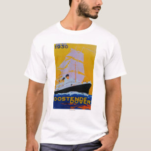 Camiseta Vintage PosterEurope de Oostende Dover