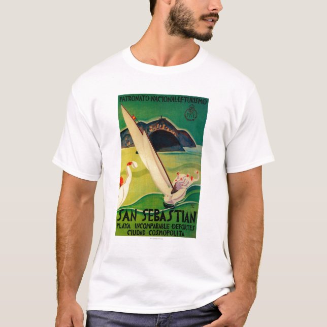 Camiseta Vintage PosterEurope de San Sebastián (Anverso)