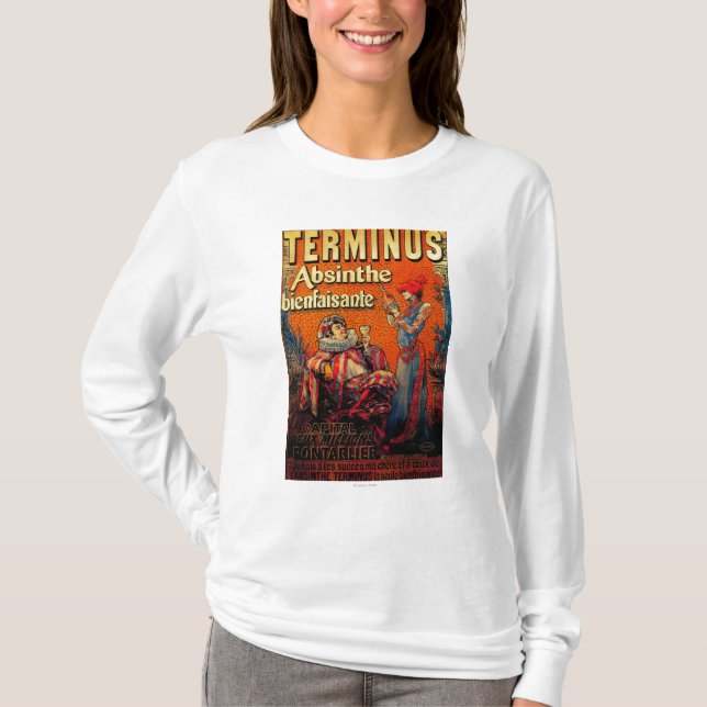 Camiseta Vintage PosterEurope del ajenjo del término (Anverso)
