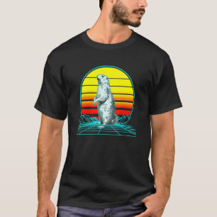Camiseta Vintage Prairie Dog Vaporwave