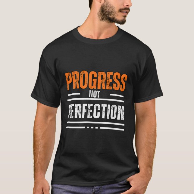 Camiseta Vintage Progress Not Perfection Motivational Phras (Anverso)
