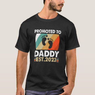 Camiseta Vintage Promocionado A Papá Est 2023 Divertido Ser