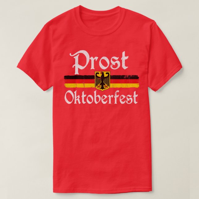 Camiseta Vintage Prost Oktoberfest 2023 Cerveza Bandera Ale (Diseño del anverso)