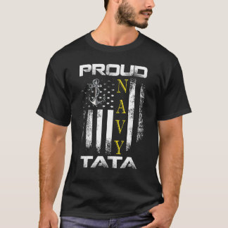 Camiseta Vintage Proud Navy Tata With American Flag