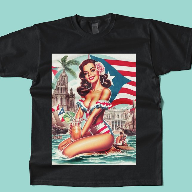 Camiseta Vintage Puerto Rico Pin Up (Subido por el creador)