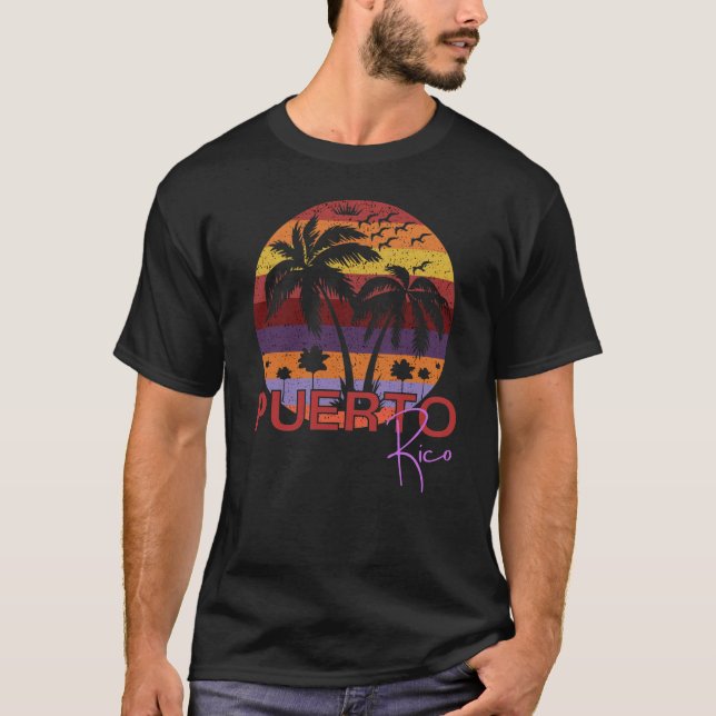 Camiseta Vintage Puerto Rico Summer Beach (Anverso)