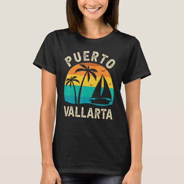 Camiseta Vintage Puerto Vallarta Sunset Familiar Va (Anverso)