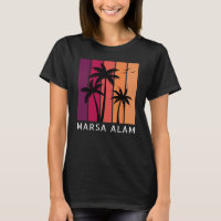 Camiseta vintage puesta de sol para mujer Marsa Al