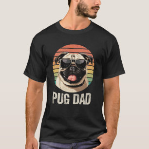 Camiseta Vintage Pug Dad For Fathers Day Dog Lover Funny Sh