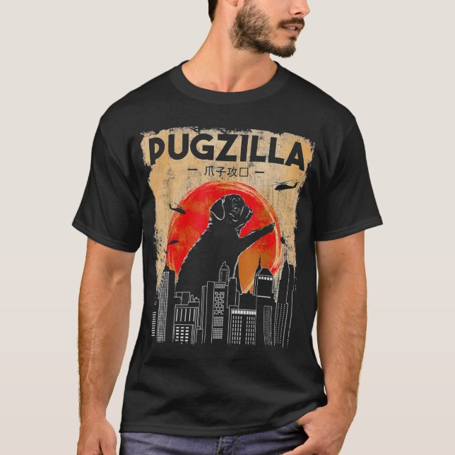 Camiseta Vintage Pugzilla (Anverso)