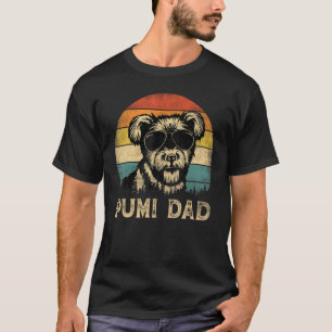 Camiseta Vintage Pumi Dad Dog Father Day Tee
