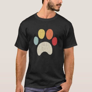 Camiseta Vintage Puppy Dog Paw Pet Lover I Love Dog