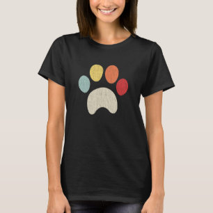 Camiseta Vintage Puppy Dog Paw Pet Lover I Love Dog
