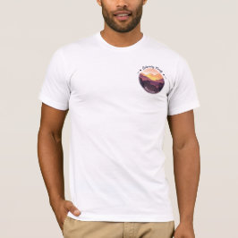 Camiseta Vintage Purple Yellow Farmhouse Mountain Sunset