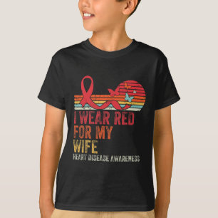 Camiseta Vintage Que Uso Rojo Para Mi Esposa Consciente De 