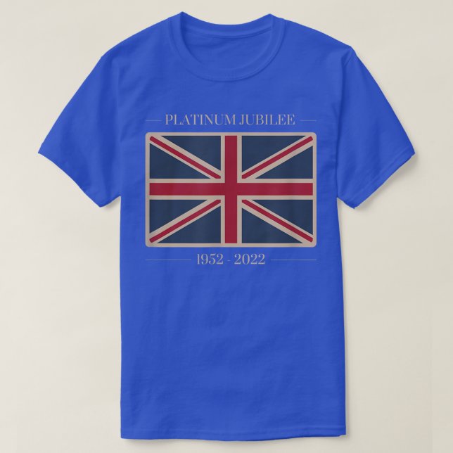 Camiseta Vintage Queens Platinum Jubilee Souvenir Merchandi (Diseño del anverso)