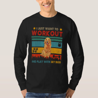 Camiseta Vintage Quiere Hacer Ejercicio Y Jugar Con Mi Re D