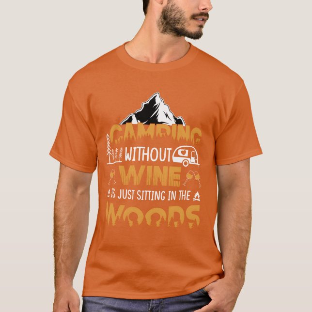 Camiseta Vintage Quote Camping Adventure vintage (Anverso)