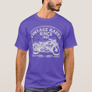 Camiseta Vintage Racer Desde La Motocicleta Retro 1981