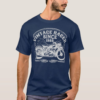 Camiseta Vintage Racer Desde La Motocicleta Retro 1985