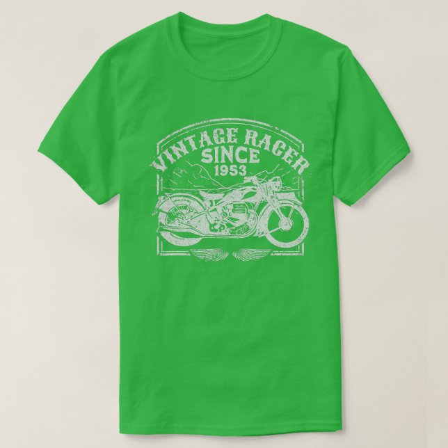 Camiseta Vintage Racer Desde Motocicleta Retro 1953 (Diseño del anverso)