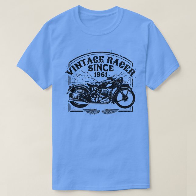 Camiseta Vintage Racer Desde Motocicleta Retro 1961 (Diseño del anverso)