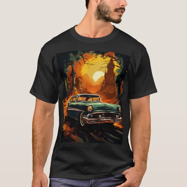Camiseta Vintage Racer Sunset (Anverso)