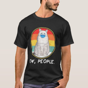 Camiseta Vintage Ragdoll Ew People Cat Con Máscara De Cara
