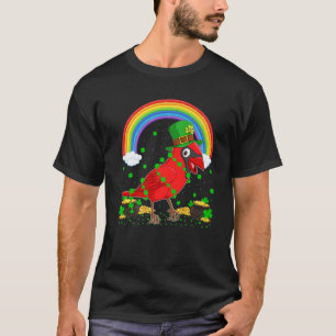 Camiseta Vintage Rainbow Northern Cardinal Bird St. Patrick
