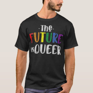 Camiseta Vintage Rainbow The Future Is Queer Pride Lesbian 