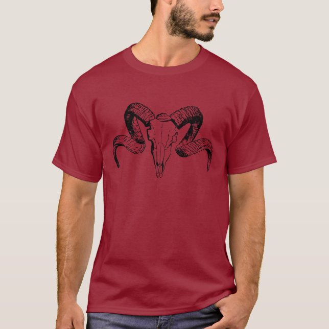 Camiseta Vintage Ram Skull (Anverso)