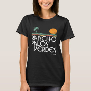 Camiseta Vintage Rancho Palos Verdes California Sunset Palm