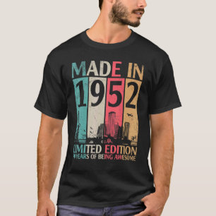 Camiseta Vintage Realizado En 1952 Ltd Edition 70 Años De P