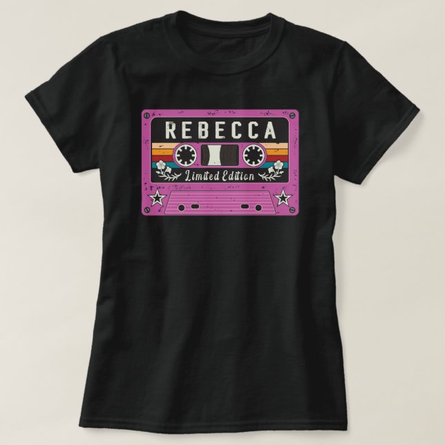 Camiseta Vintage Rebecca Name T-Shirt (Diseño del anverso)