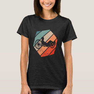 Camiseta Vintage Recumbent Retro de Bicicleta Recumbent Hex