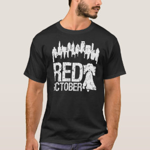Camiseta Vintage Red October Philadelphia Skyline Ba