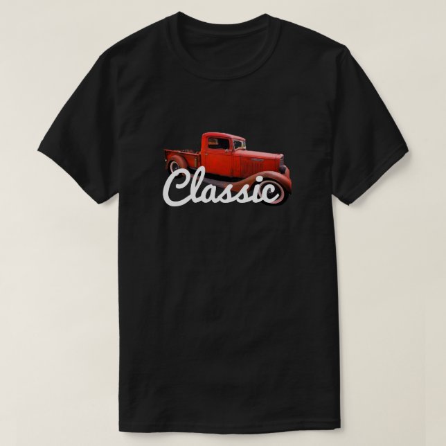 Camiseta Vintage Red Pickup Street Rod (Diseño del anverso)