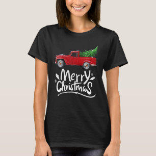 Camiseta Vintage Red Truck Christmas Tree Holidays Pajama