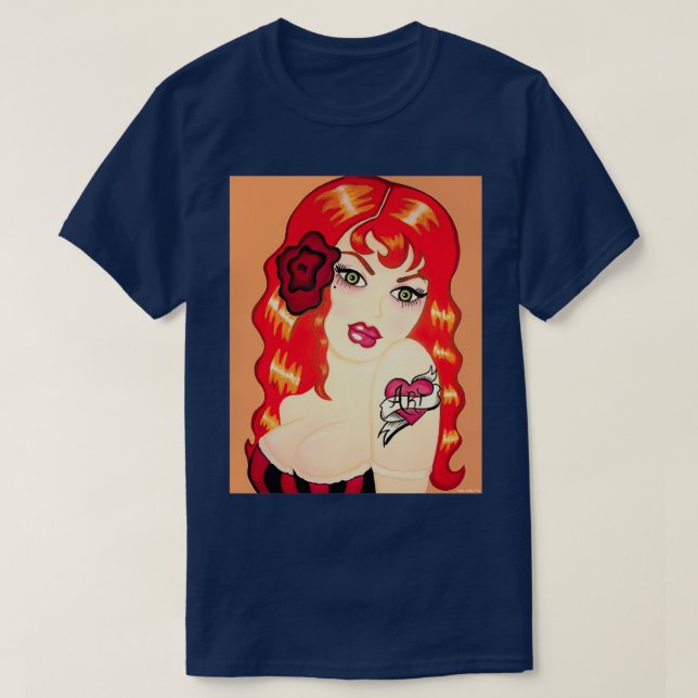 Camiseta Vintage Redhead Tattoo (Diseño del anverso)