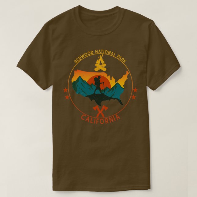 Camiseta Vintage Redwood National Park California 22 (Diseño del anverso)