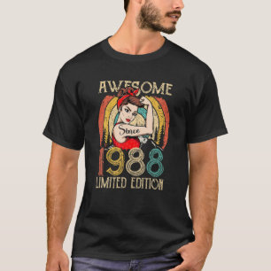 Camiseta Vintage Regalos De Cumpleaños Para Mujeres De 34 A