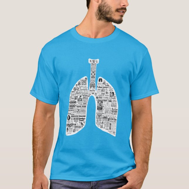 Camiseta Vintage Remedios respiratorios pulmonares arte (Anverso)