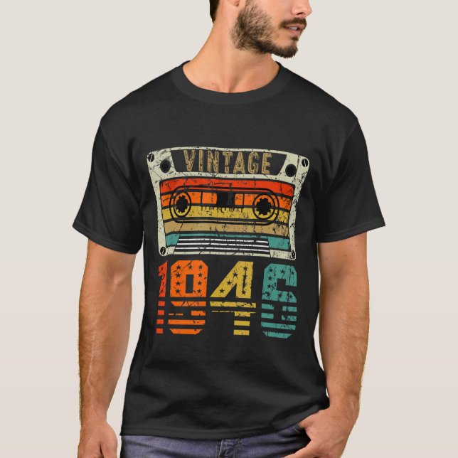 Camiseta Vintage retro 1946 76º cumpleaños (Anverso)