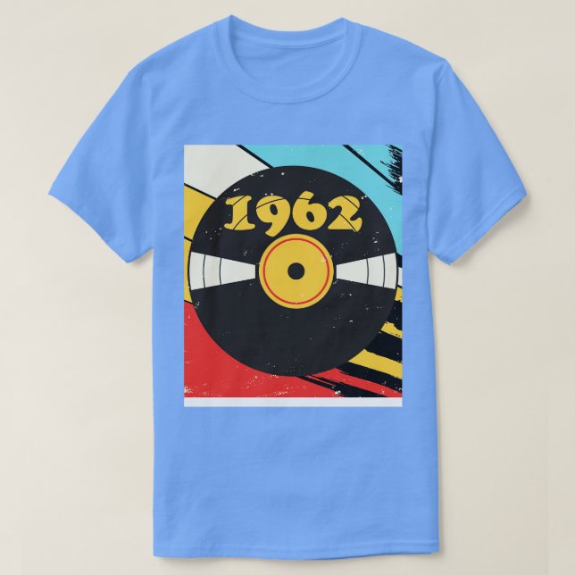 Camiseta Vintage Retro 1962 Birthday Shirt Vinyl Music (Diseño del anverso)