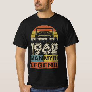 Camiseta Vintage Retro 1962 Regalo de cumpleaños Hombre Ley