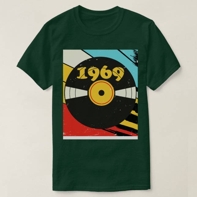 Camiseta Vintage Retro 1969 Birthday Shirt Vinyl Music (Diseño del anverso)