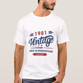 Camiseta Vintage Retro 1981 edición limitada Regalo de cump