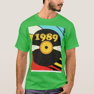 Camiseta Vintage Retro 1989 Birthday Shirt Vinyl Music